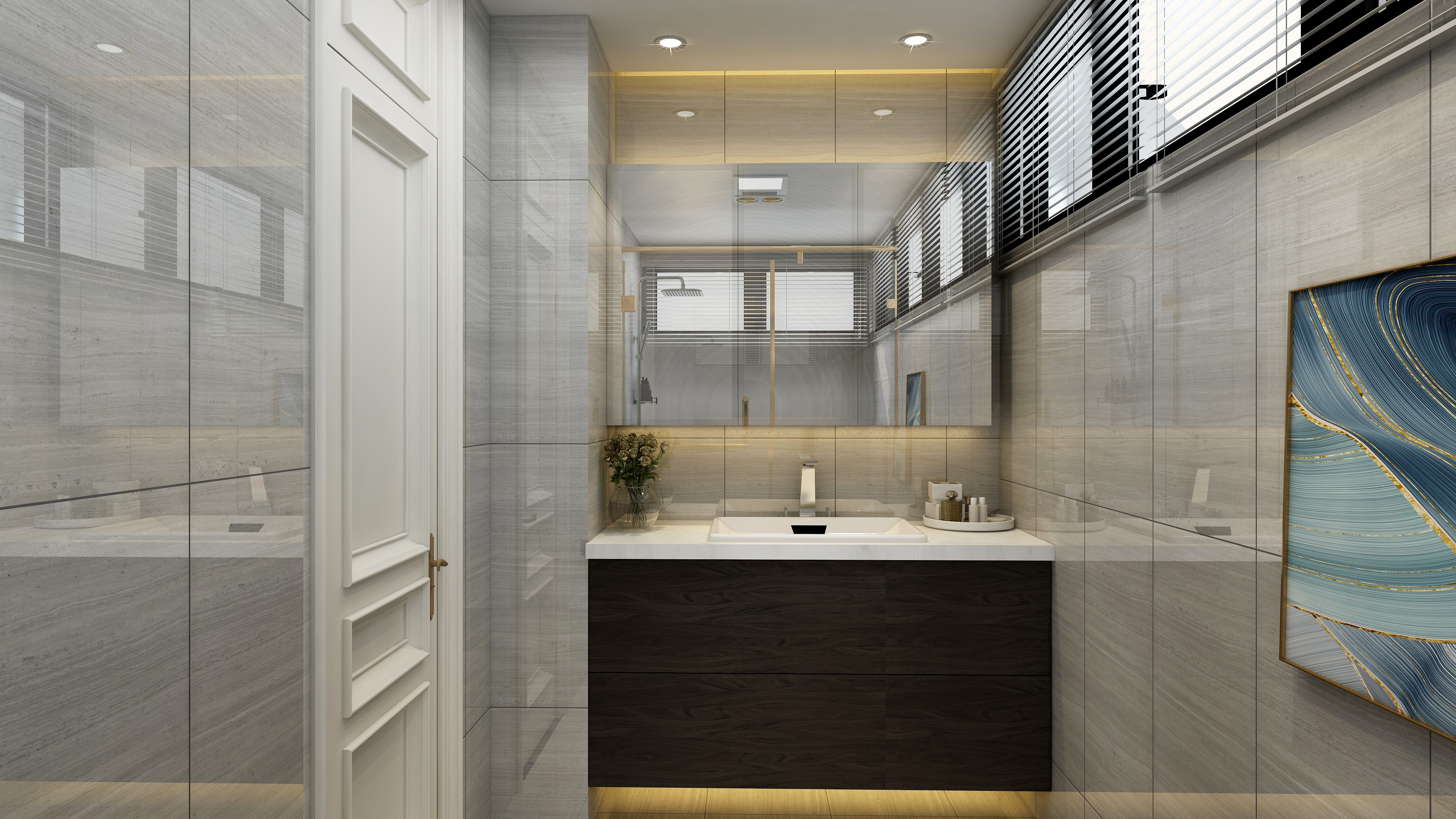 湛智华-美式轻奢155平4房装修效果图