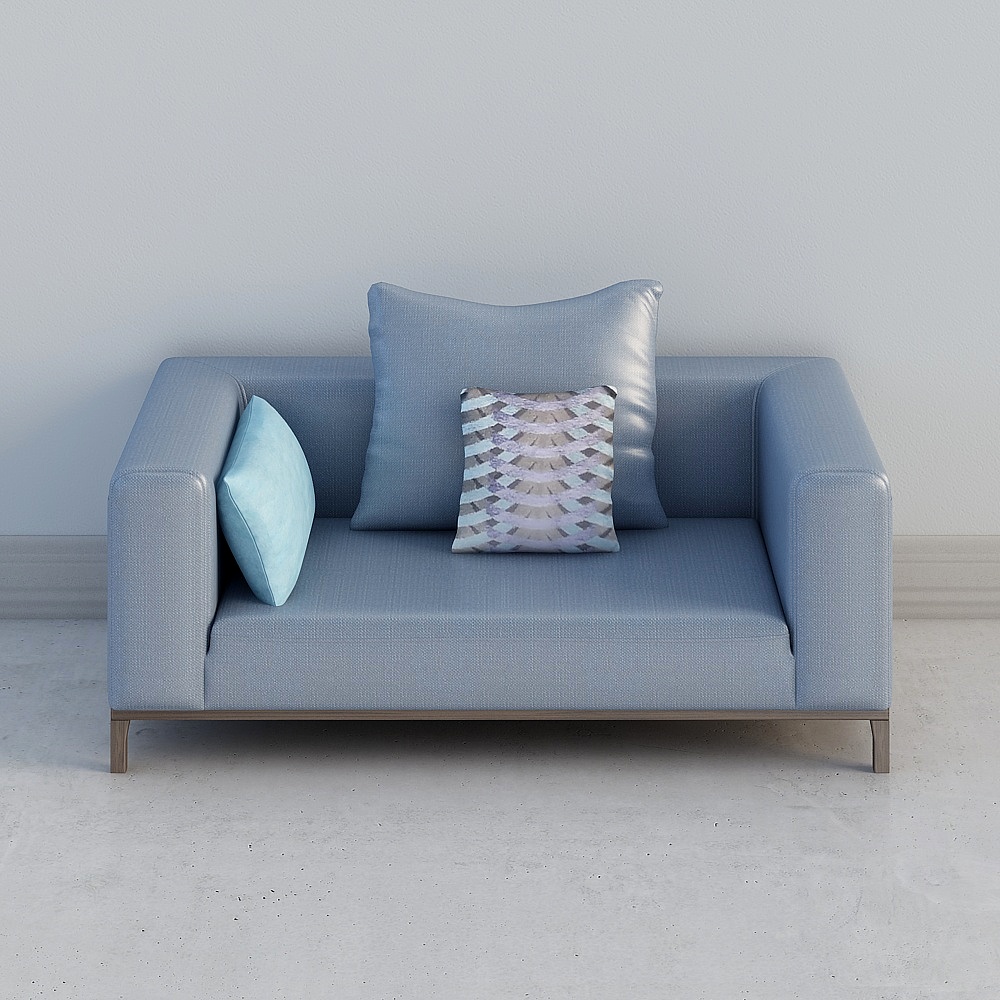 LUX1007-双扶沙发3D模型
