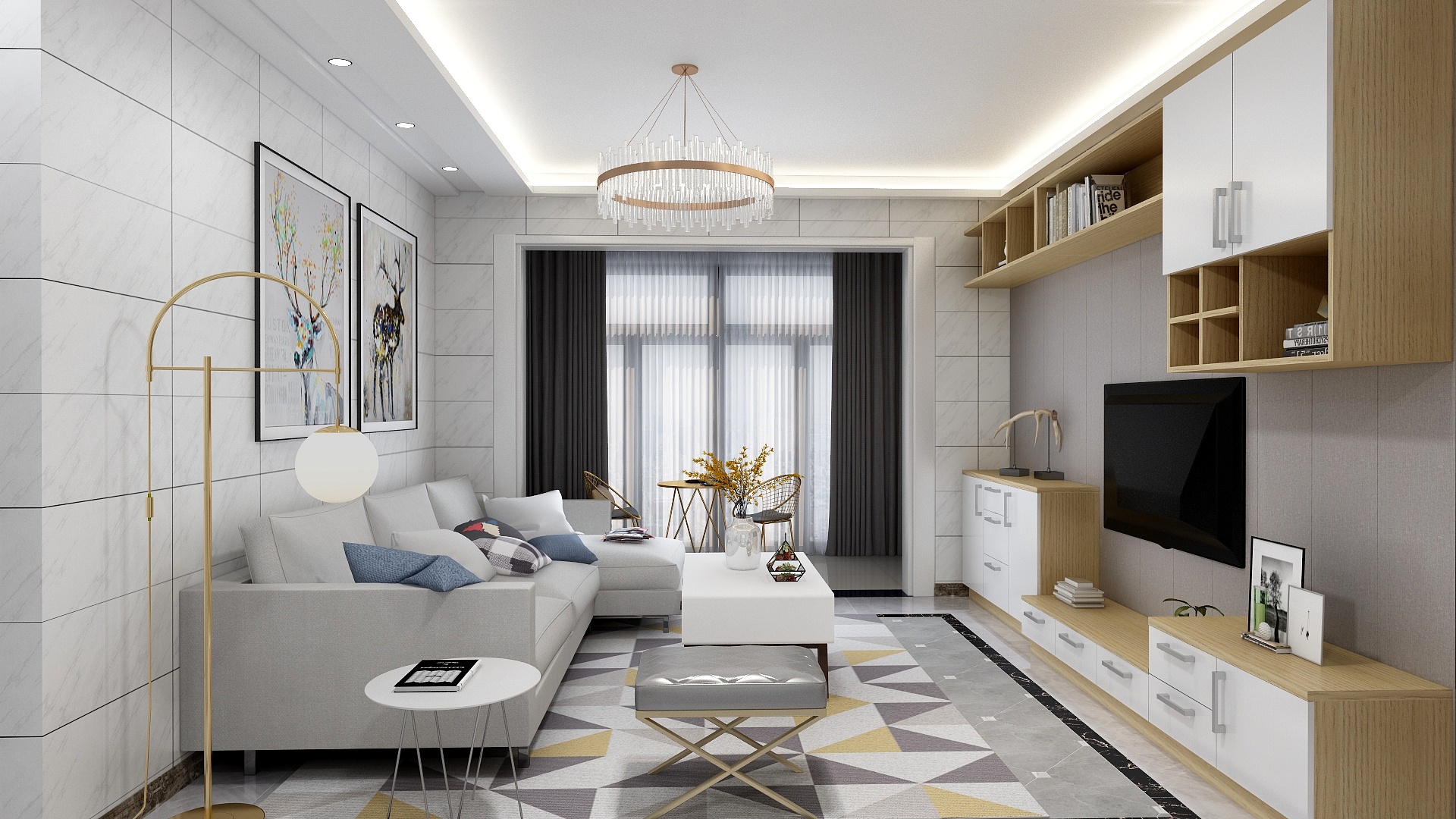 非木宜居-启秀旺府-现代时尚样板间-装修设计方案