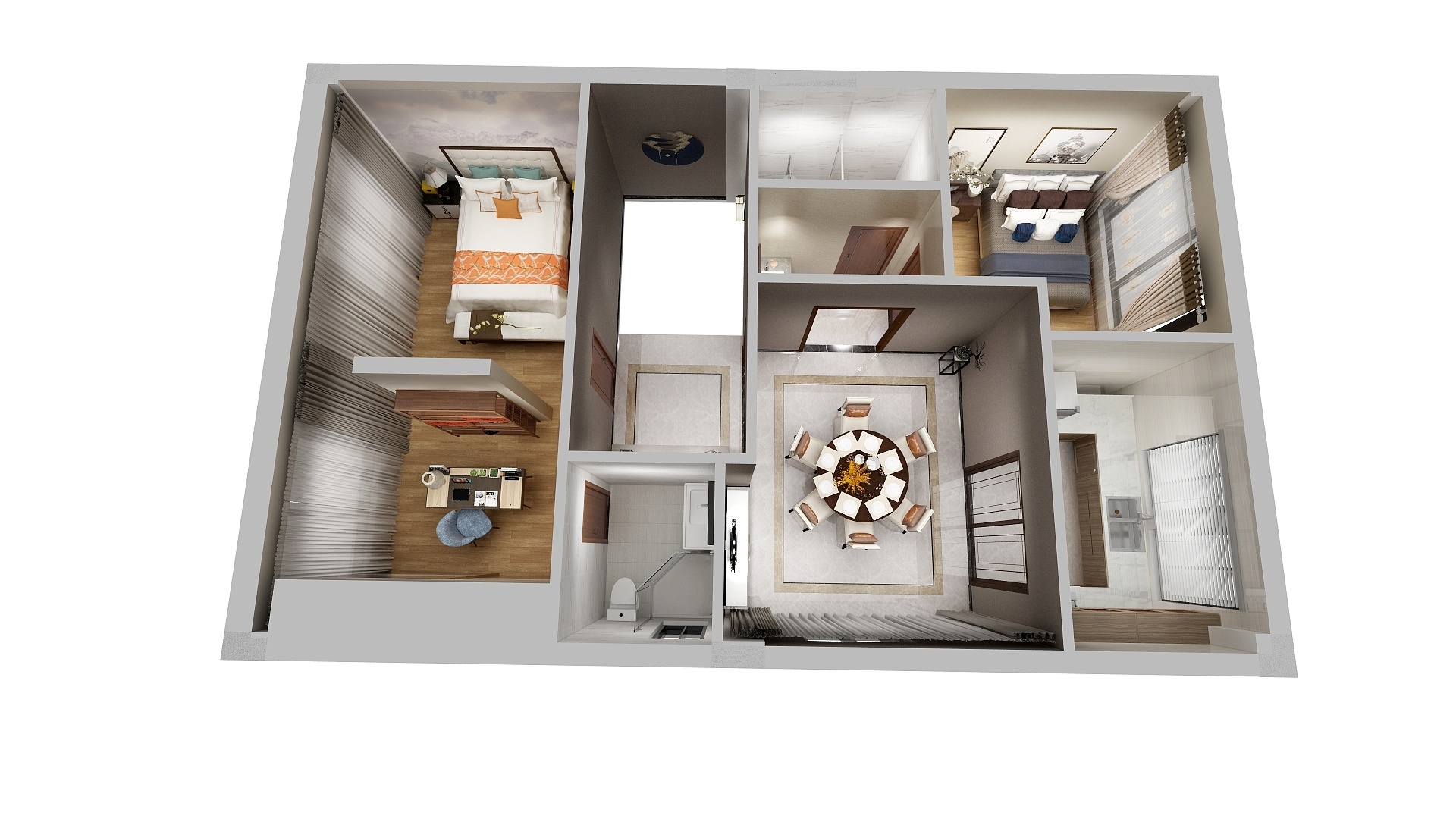 白粥白粥-江东一号新中式别墅-装修设计方案