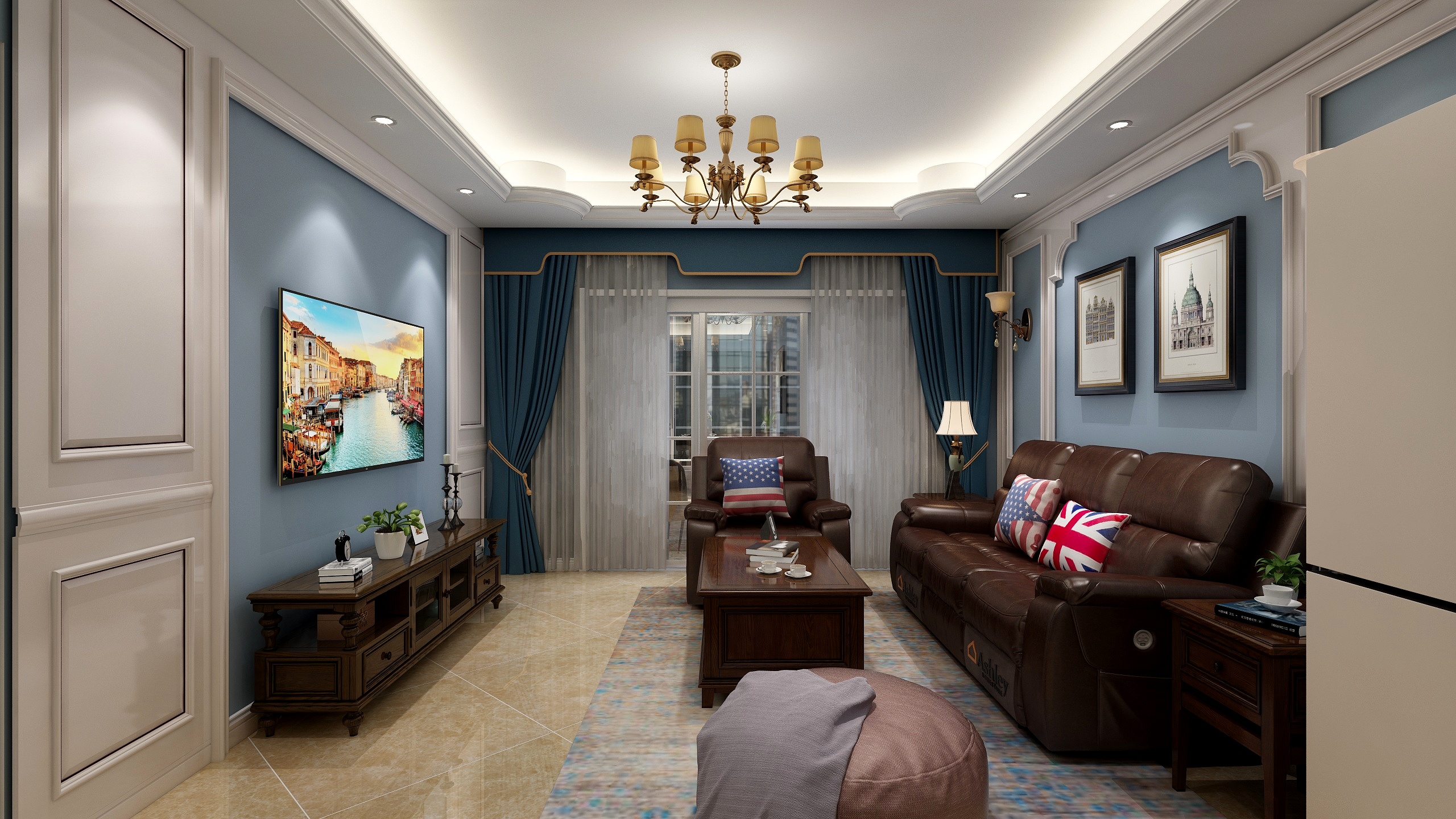 陈昆镇-美式-装修设计方案