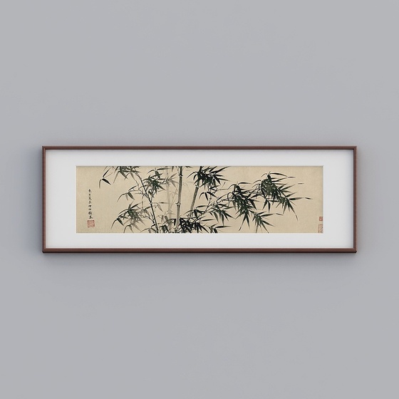 Elegant Black Mahogany Decorative Artwork 3D Model