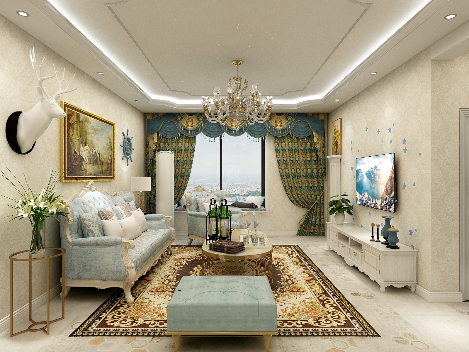 悲喜交加的斌斌-45.航天名城三室128-装修设计方案