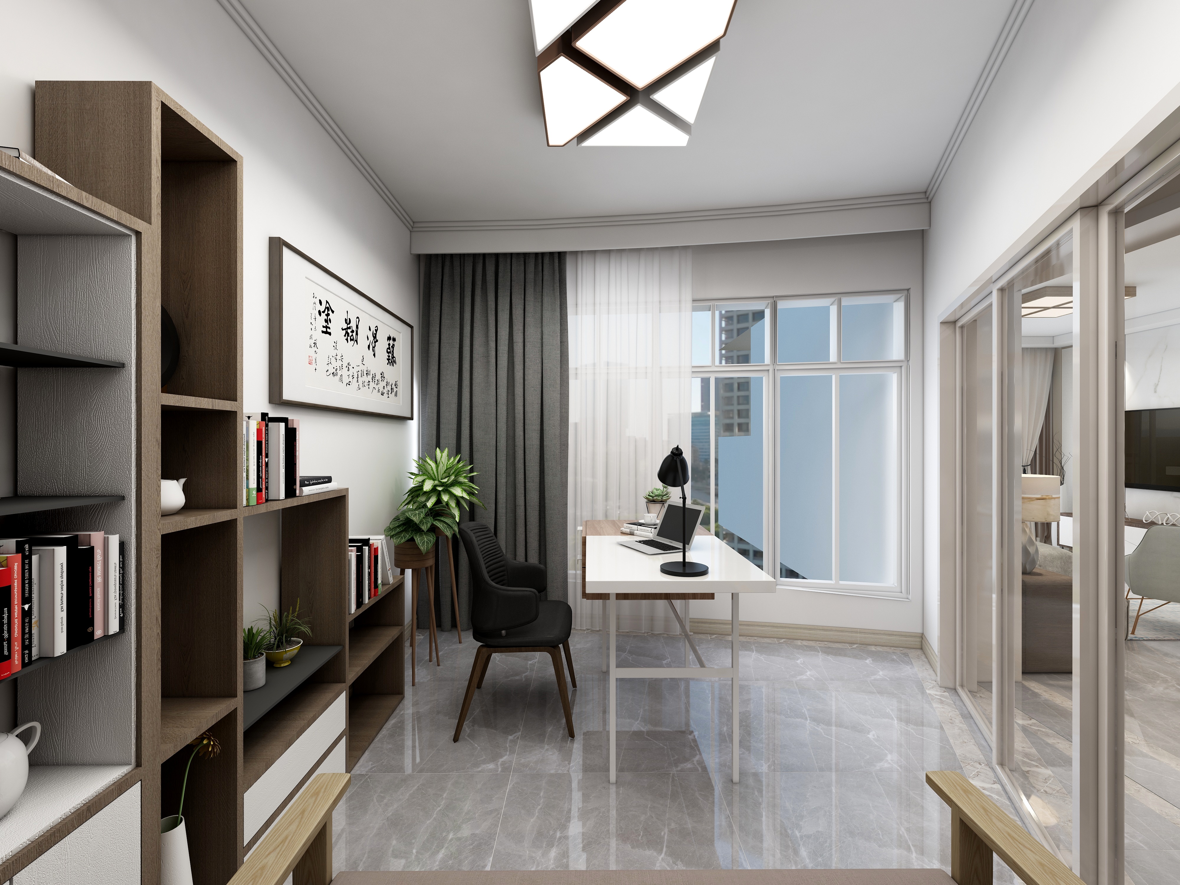 李青越-《中山正和中州-简约现代》装修效果图