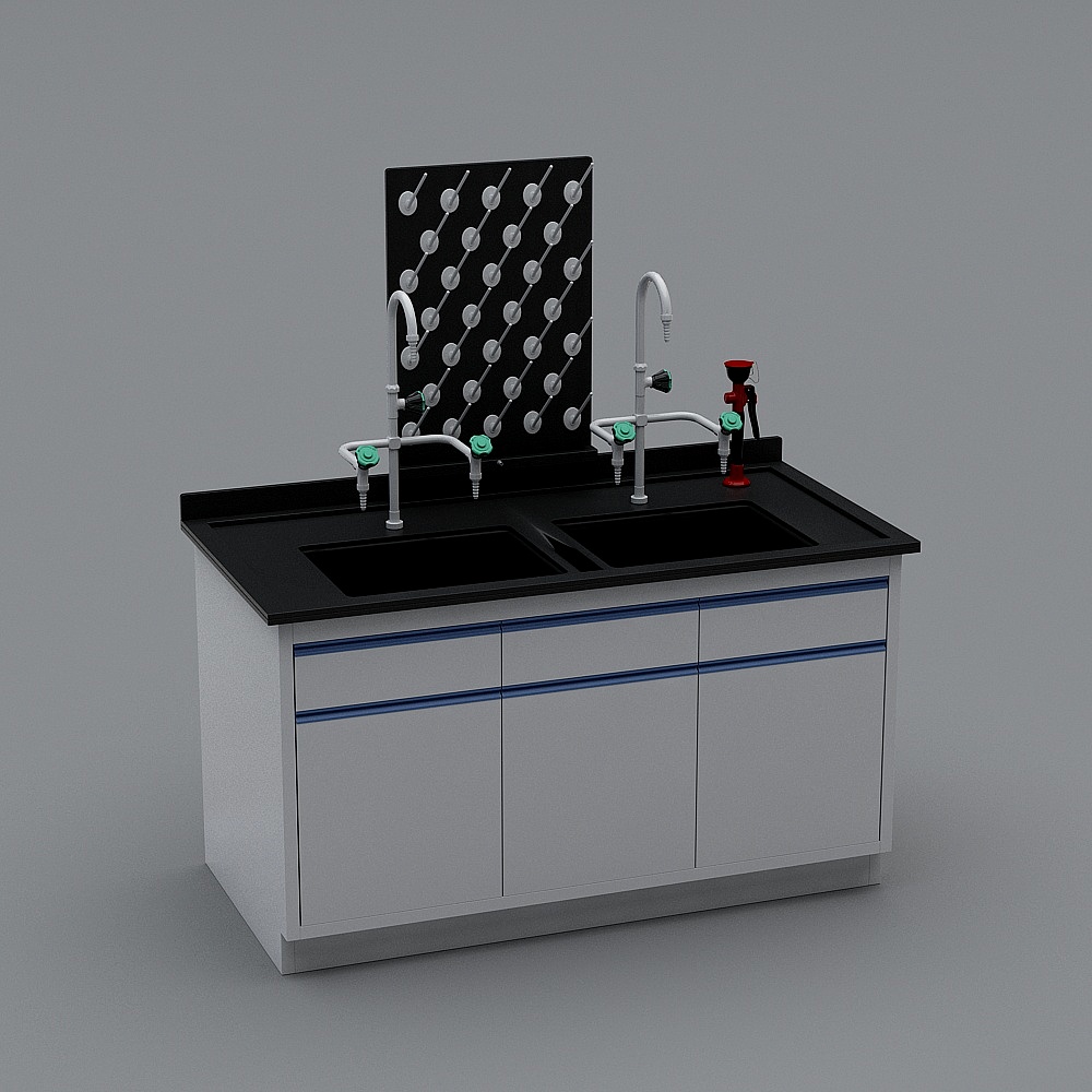 双水池（全钢）3D模型