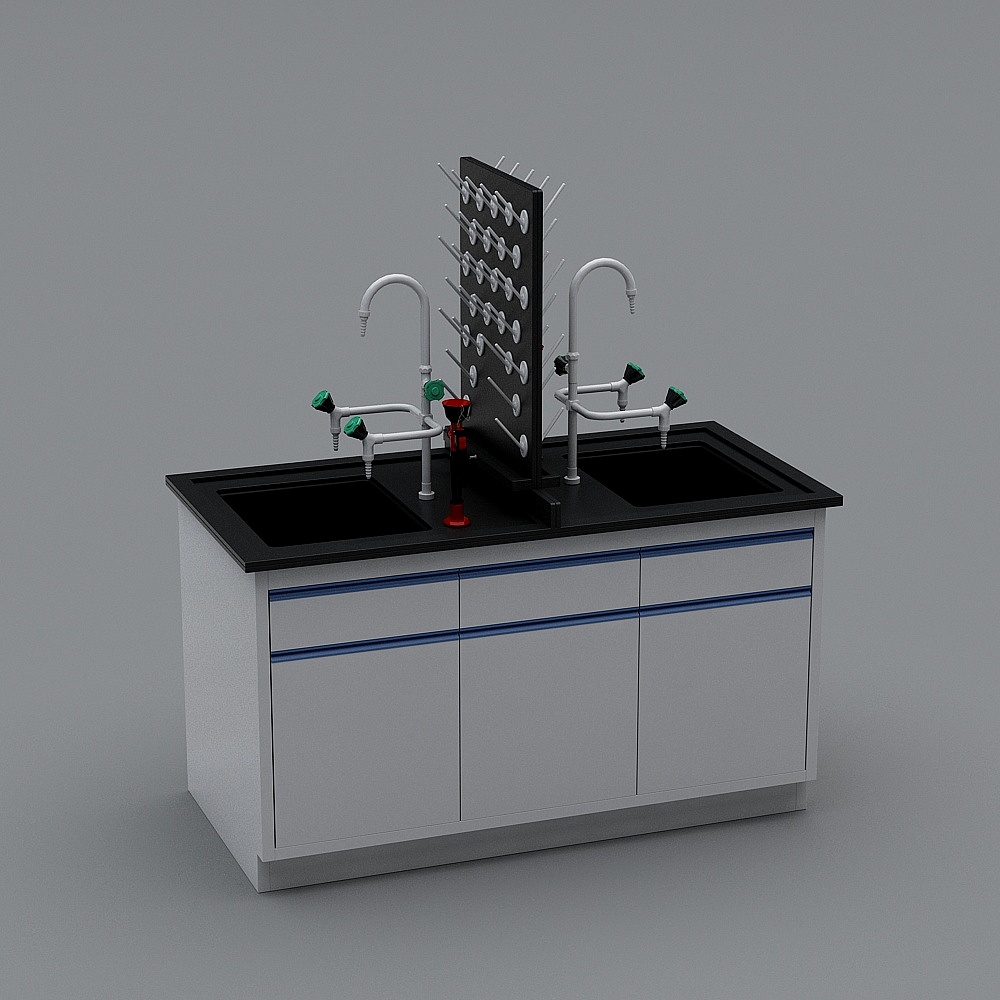 双对水池（全钢）3D模型