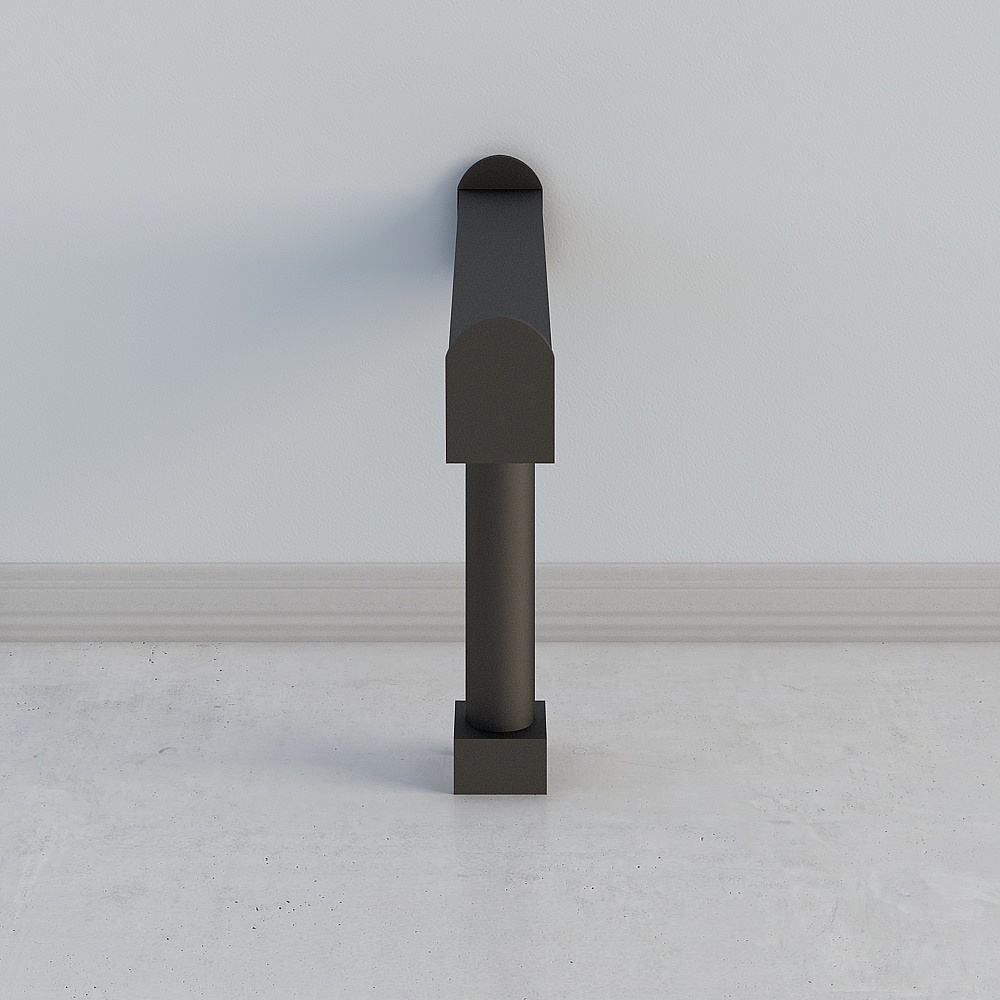 ZGJ002-黑色/墙面挂架3D模型
