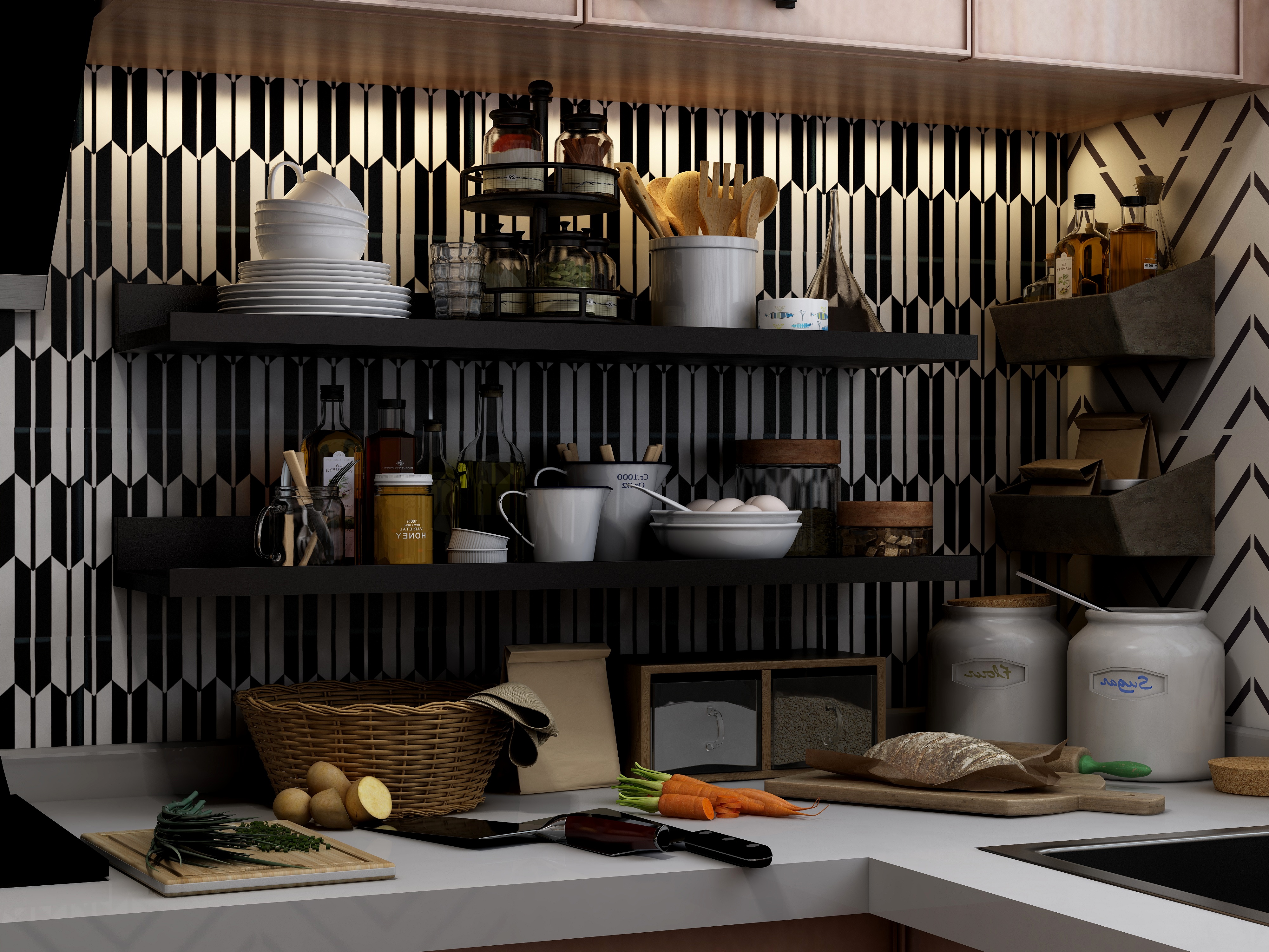 奈斯的谜设计工作室-＂糖果＂MUJI留白风装修效果图