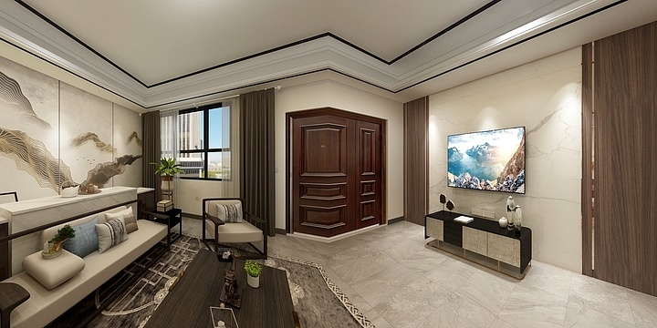 最帅设计总监-西罐村别墅一楼-装修设计方案