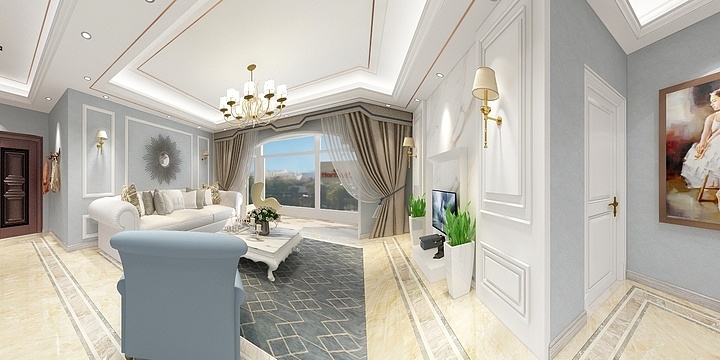 设计师项目76-翰林华府9号楼119平三室俩卫简欧-装修设计方案