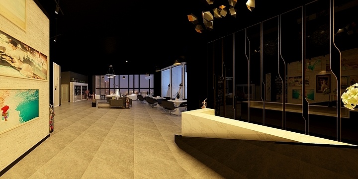 鼎力装饰公司-黑白极简-女王的嫁衣高端婚礼会所-装修设计方案