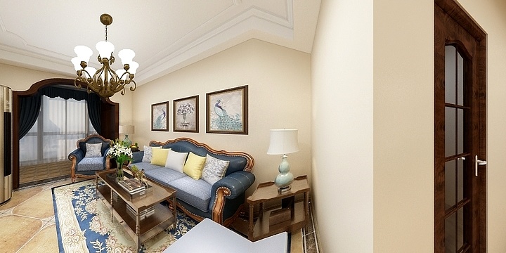 久域-阳光丽城90平方--美式-装修设计方案