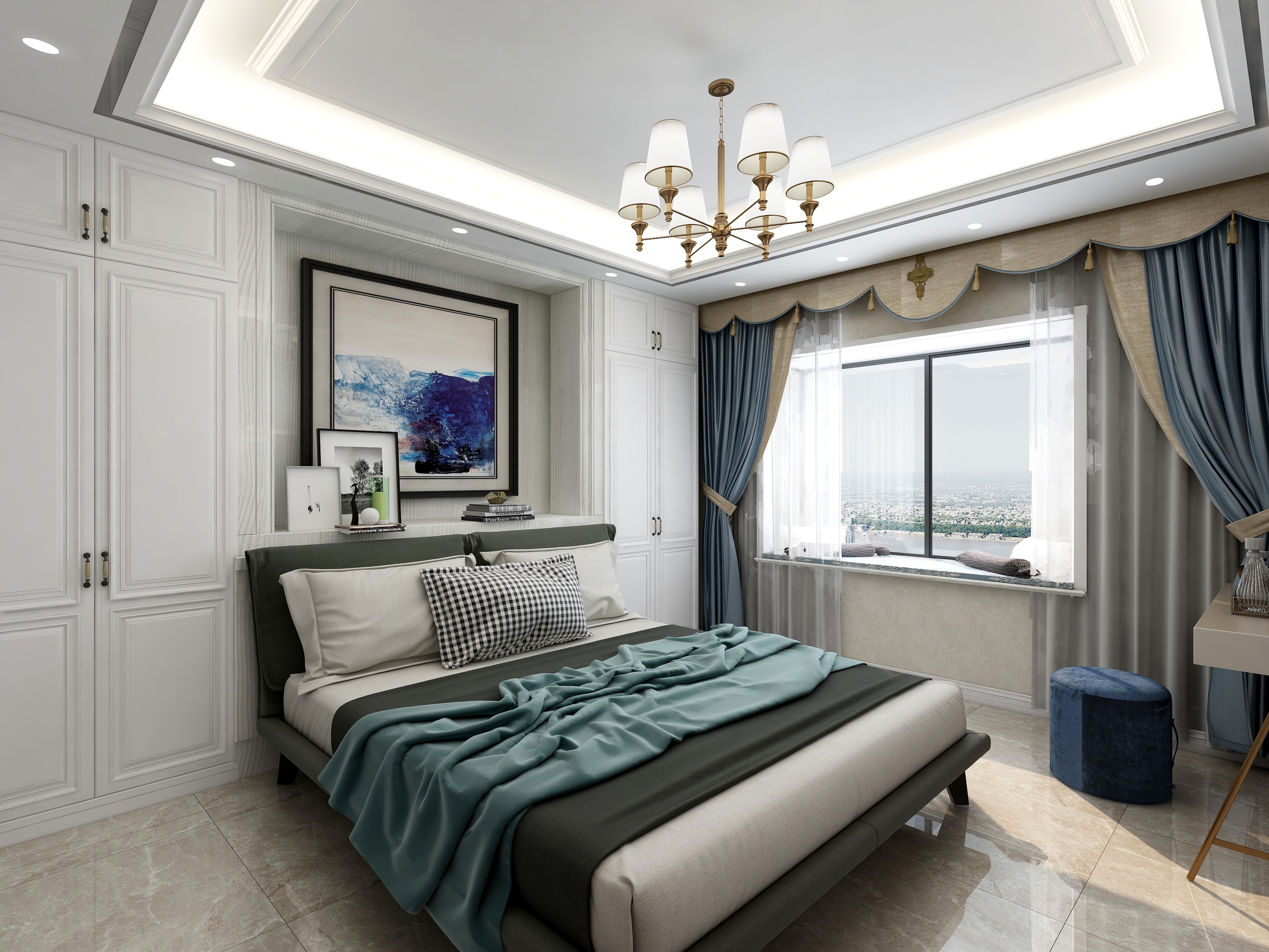 新疆巧匠风尚装饰-简美主卧-装修设计方案