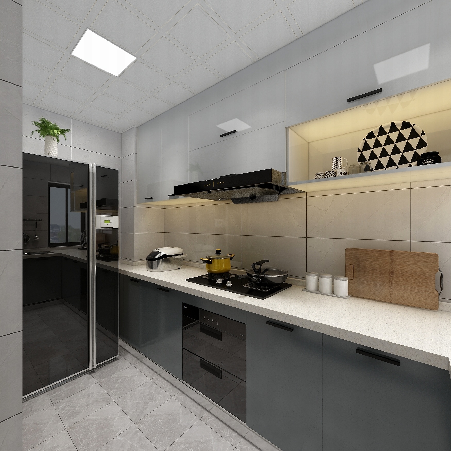 李振洋-现代灰度-小户型的时尚装修效果图