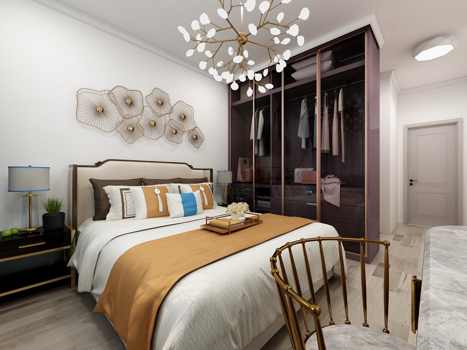 室内设计师王春洋-美的时代城卧室-装修设计方案