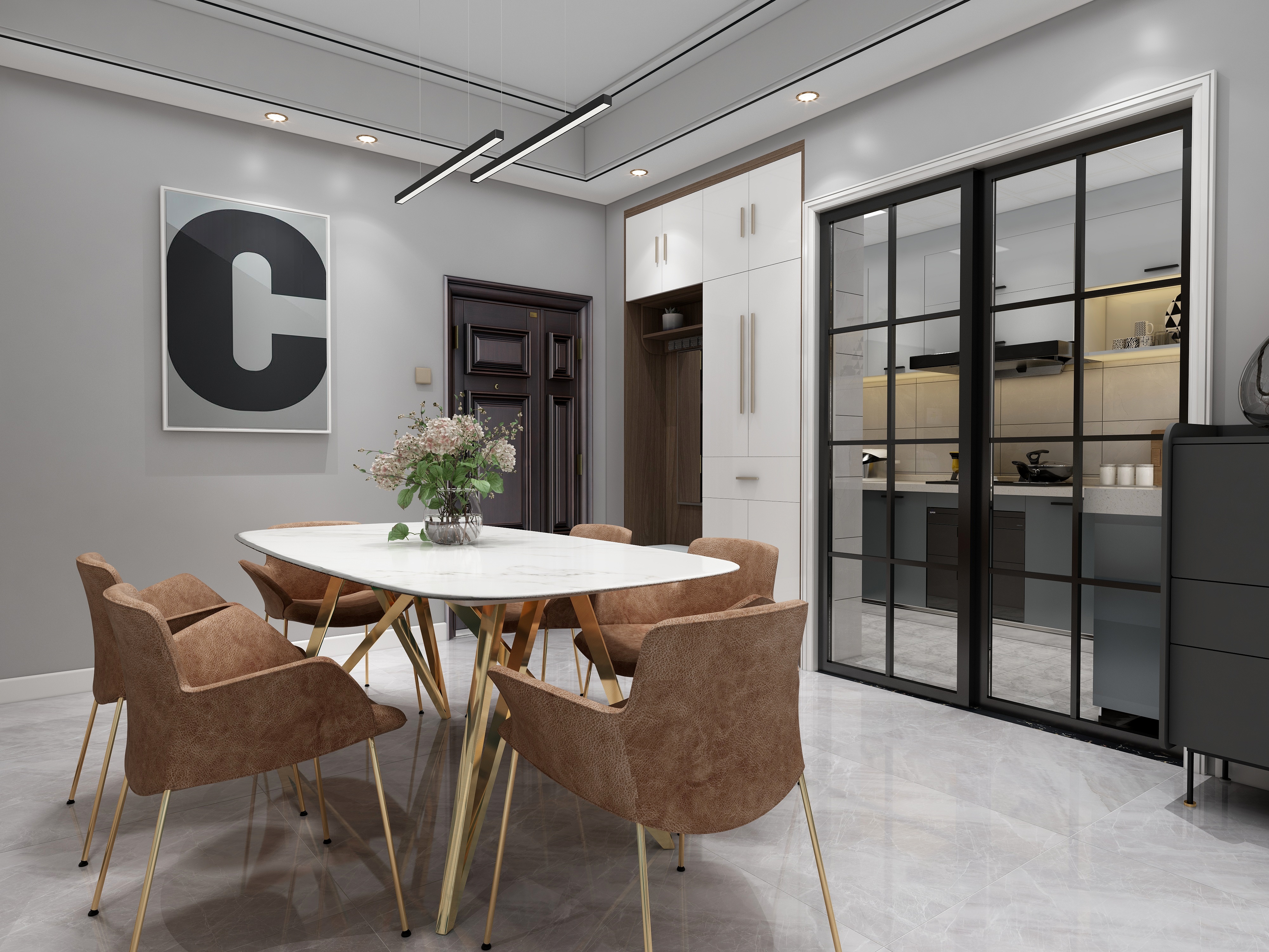 李振洋-现代灰度-小户型的时尚装修效果图