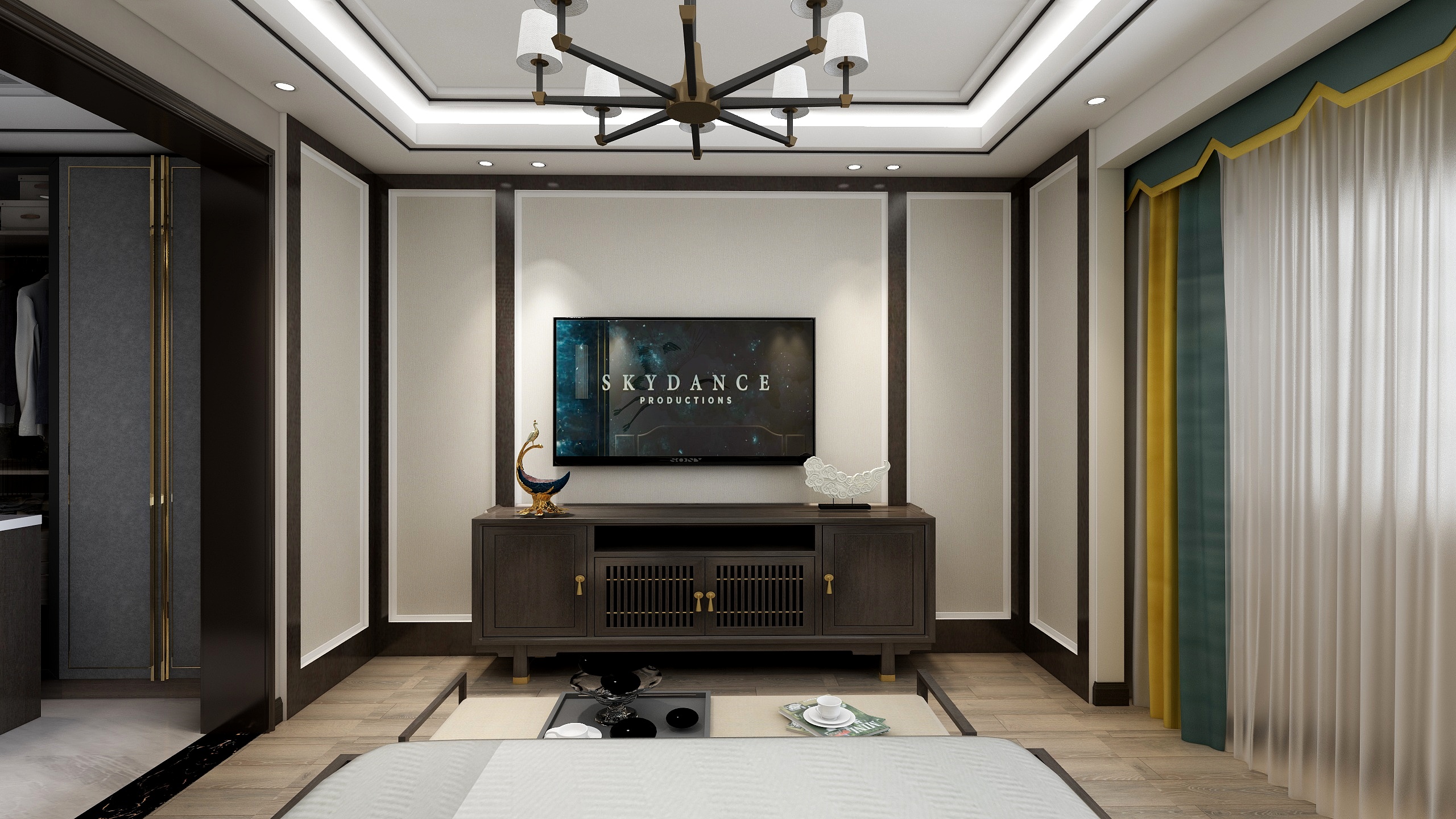 大者设计-大者装饰杨木-天津德贤公馆海英姐主卧-装修设计方案