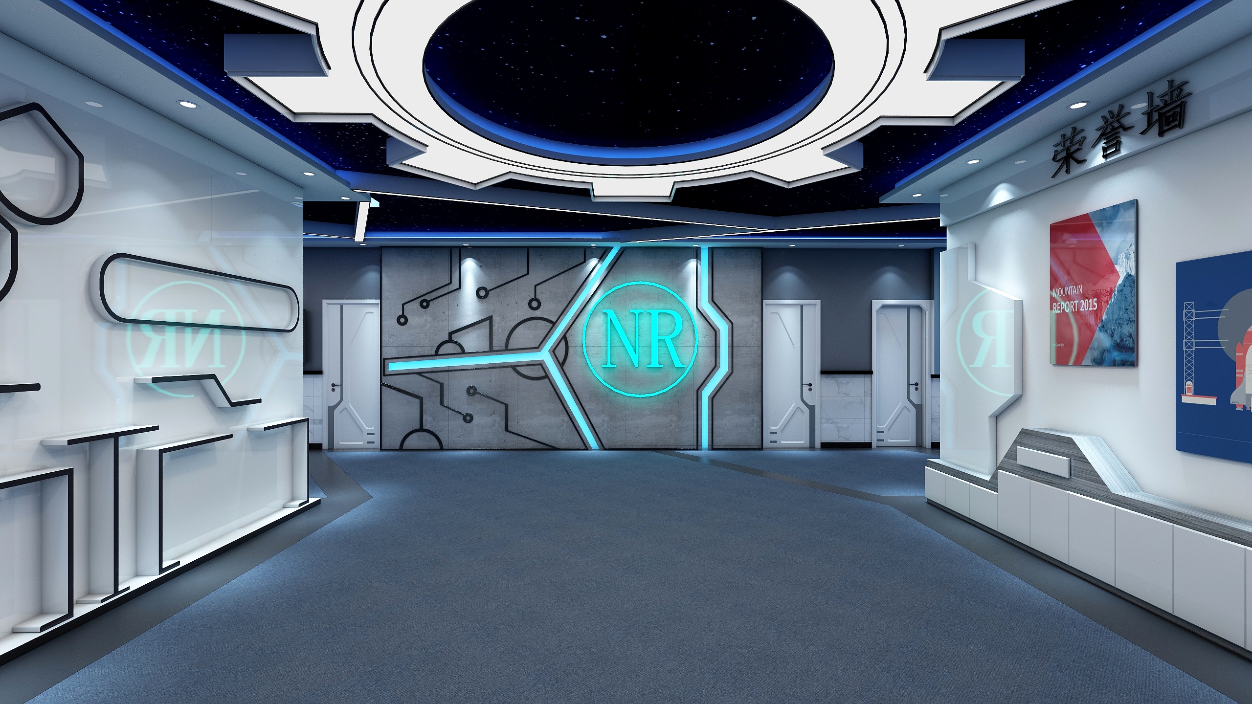 白芨空间设计-科学长廊-装修设计方案