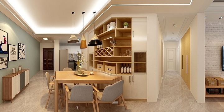 敲门-御景蓝湾D户型-装修设计方案