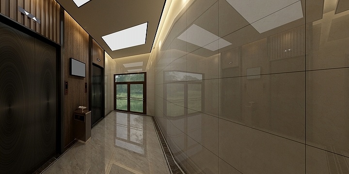 风雨前行001-电梯前室-装修设计方案