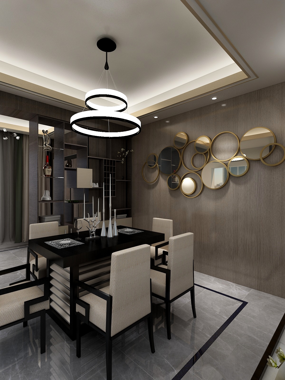 巨匠装饰-陈锋-滨海新城163-新中式轻奢风-装修设计方案