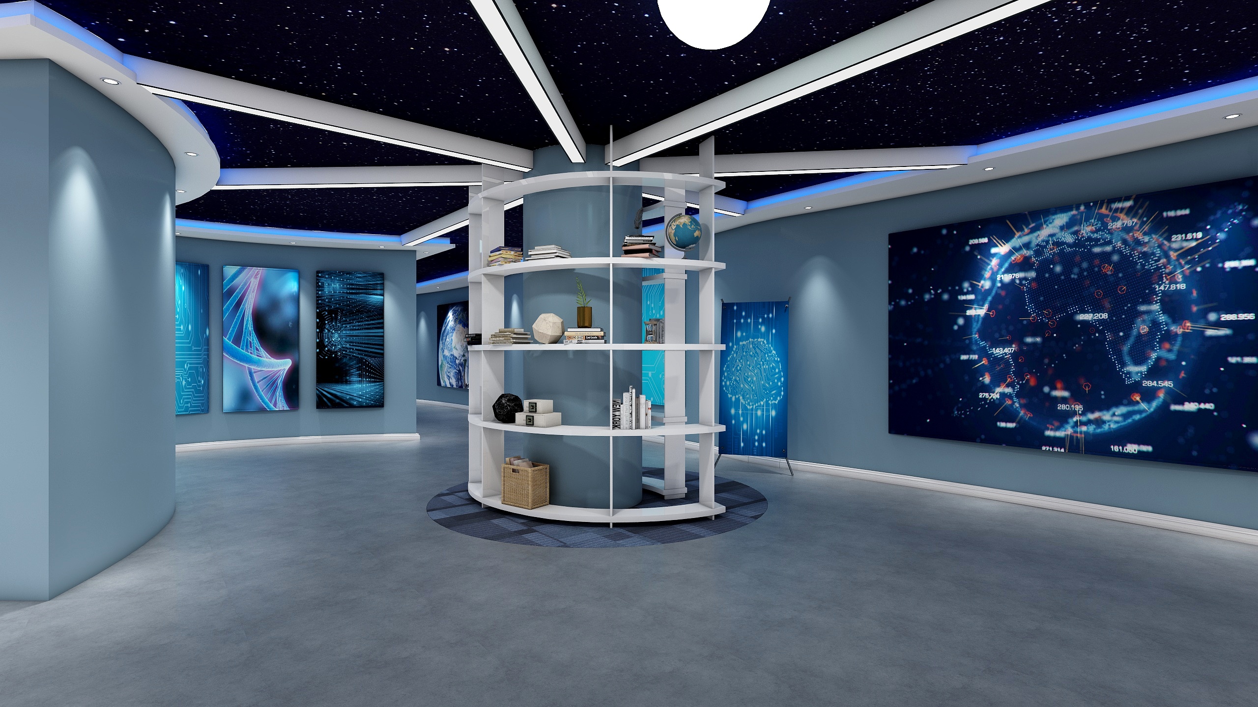 白芨空间设计-展厅二-装修设计方案