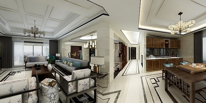 Fcl111-枫叶新都陆总二楼客厅-装修设计方案