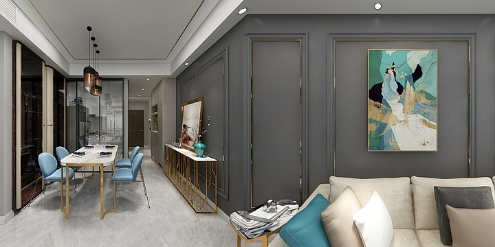 ZiL-《缤致》混搭轻奢：鸿荣源壹城中心-装修设计方案