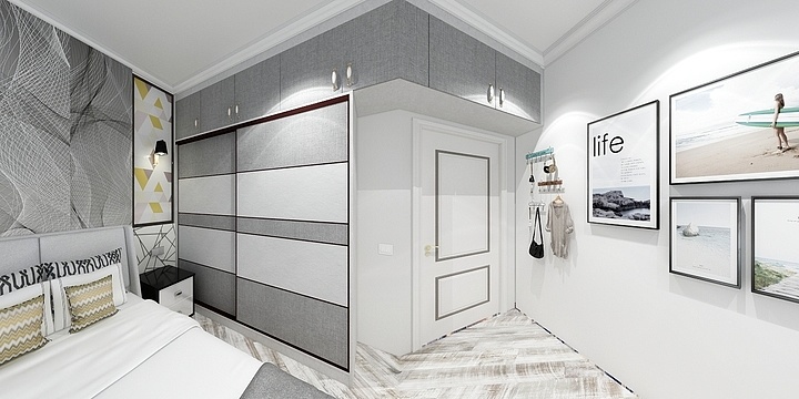 点点居源全屋定制-现代风格卧室样品-装修设计方案