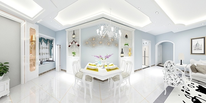 宁陕嘉韵装饰装修幺哥-新天地4-1804刘慧女士雅居装修效果图方案2-装修设计方案