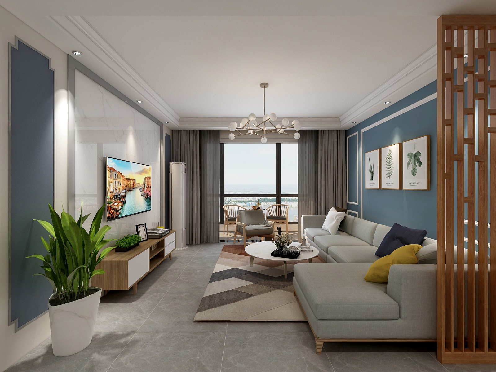 谢腊-鹏华国际艾总北欧简-装修设计方案