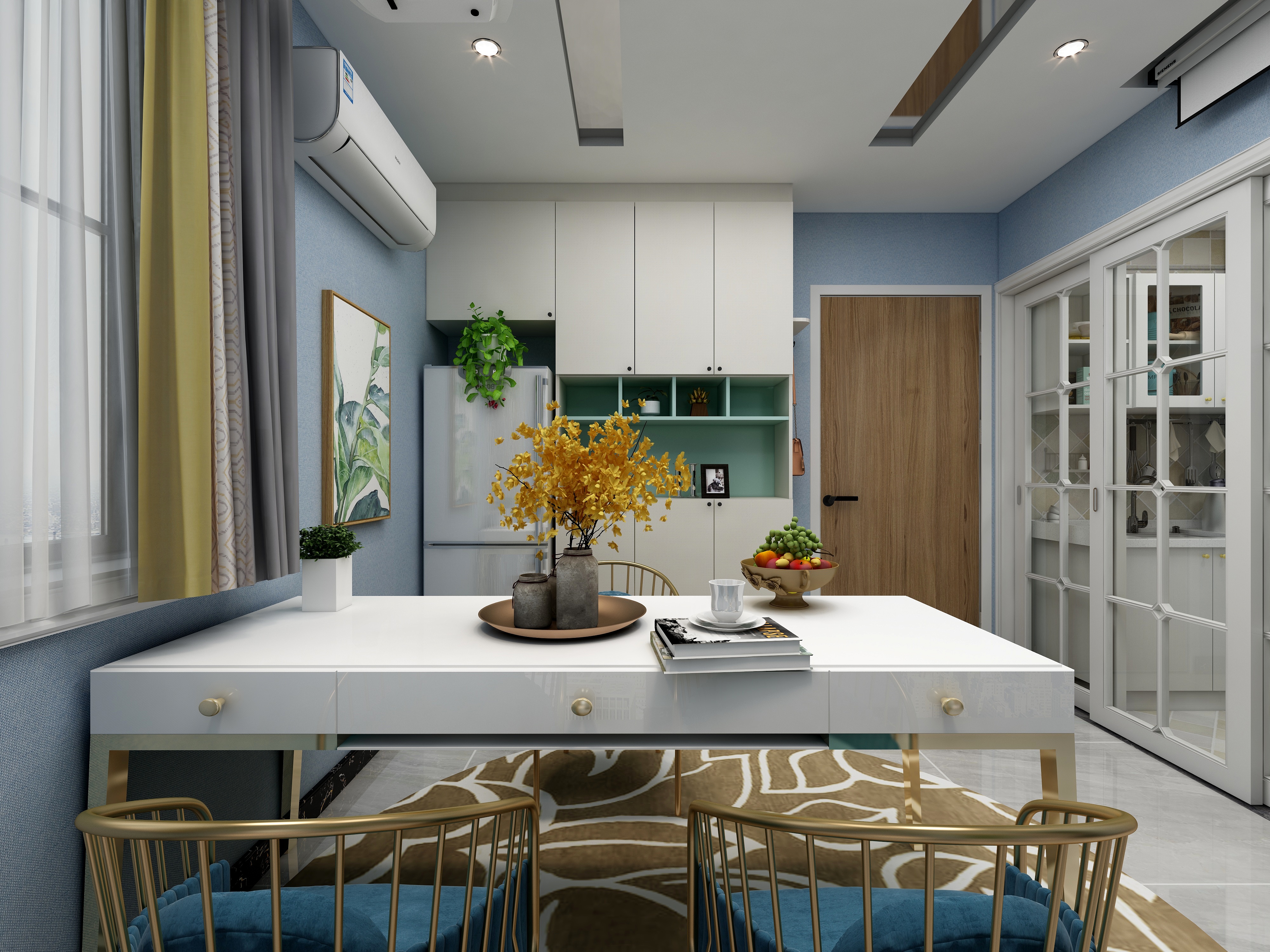 临沂0212-金水湾公寓两室-田园风-装修设计方案