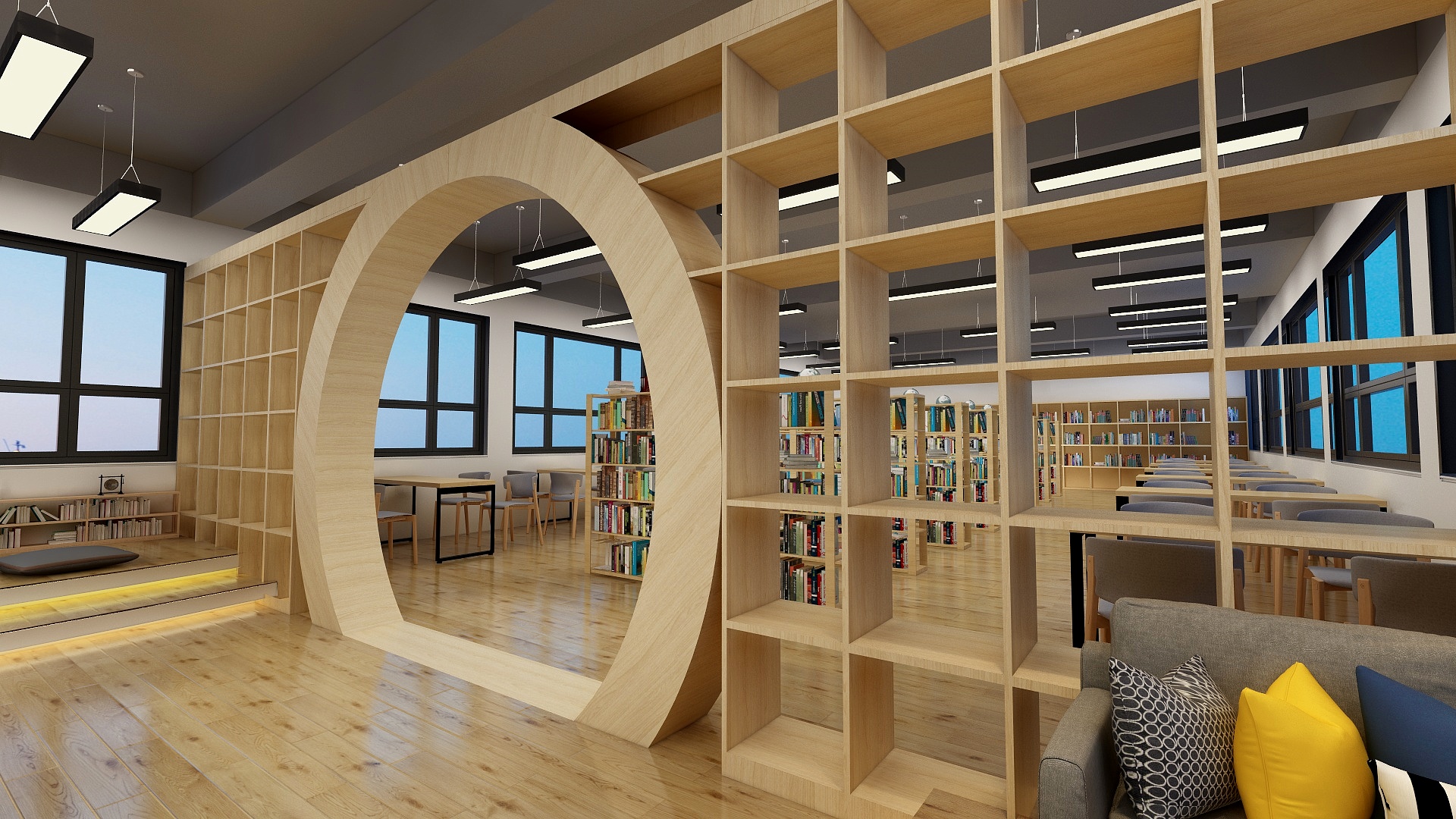 朱智豪-育才二中图书室 改造-装修设计方案