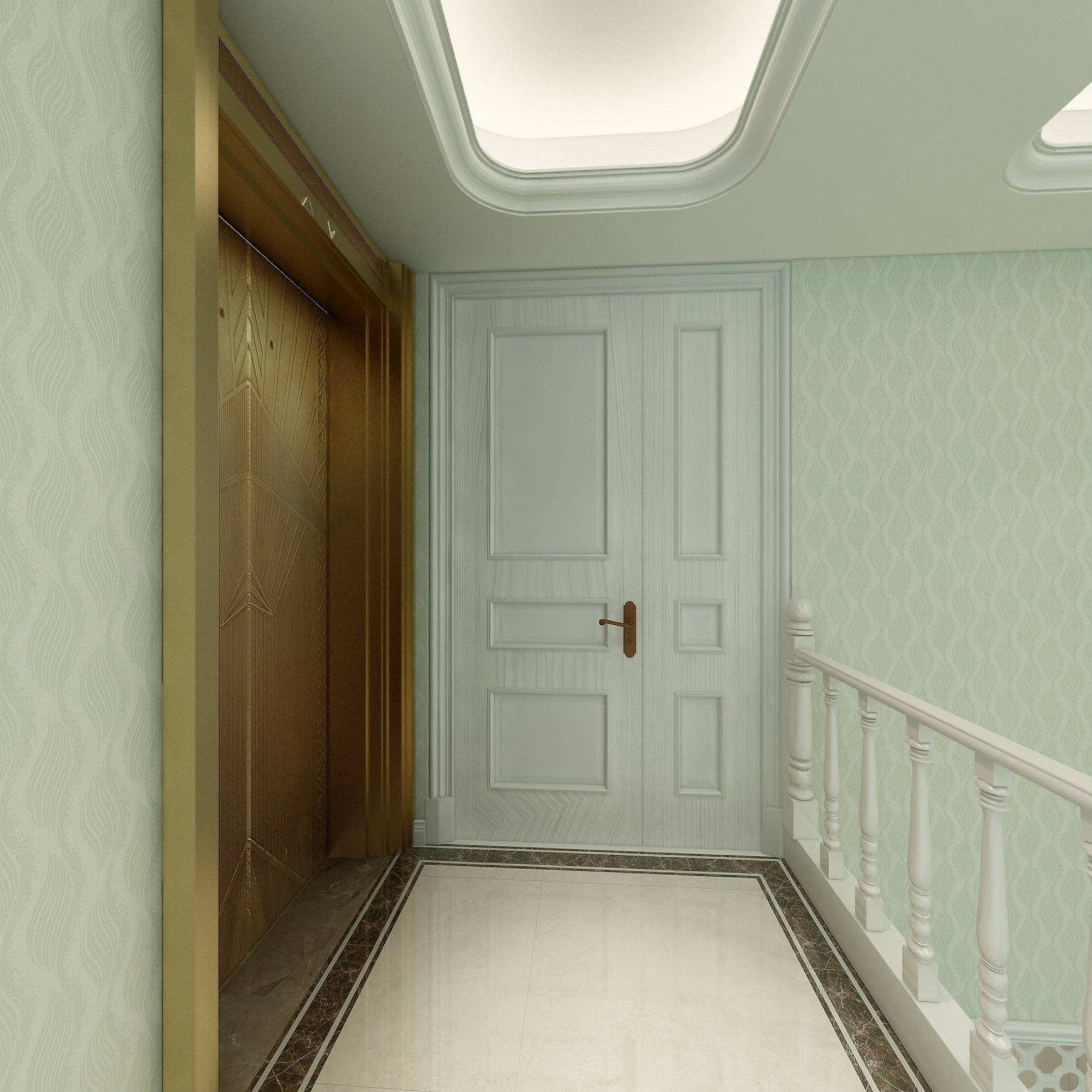 章保信-《歇斯底里》三层楼梯亭装修效果图第2张