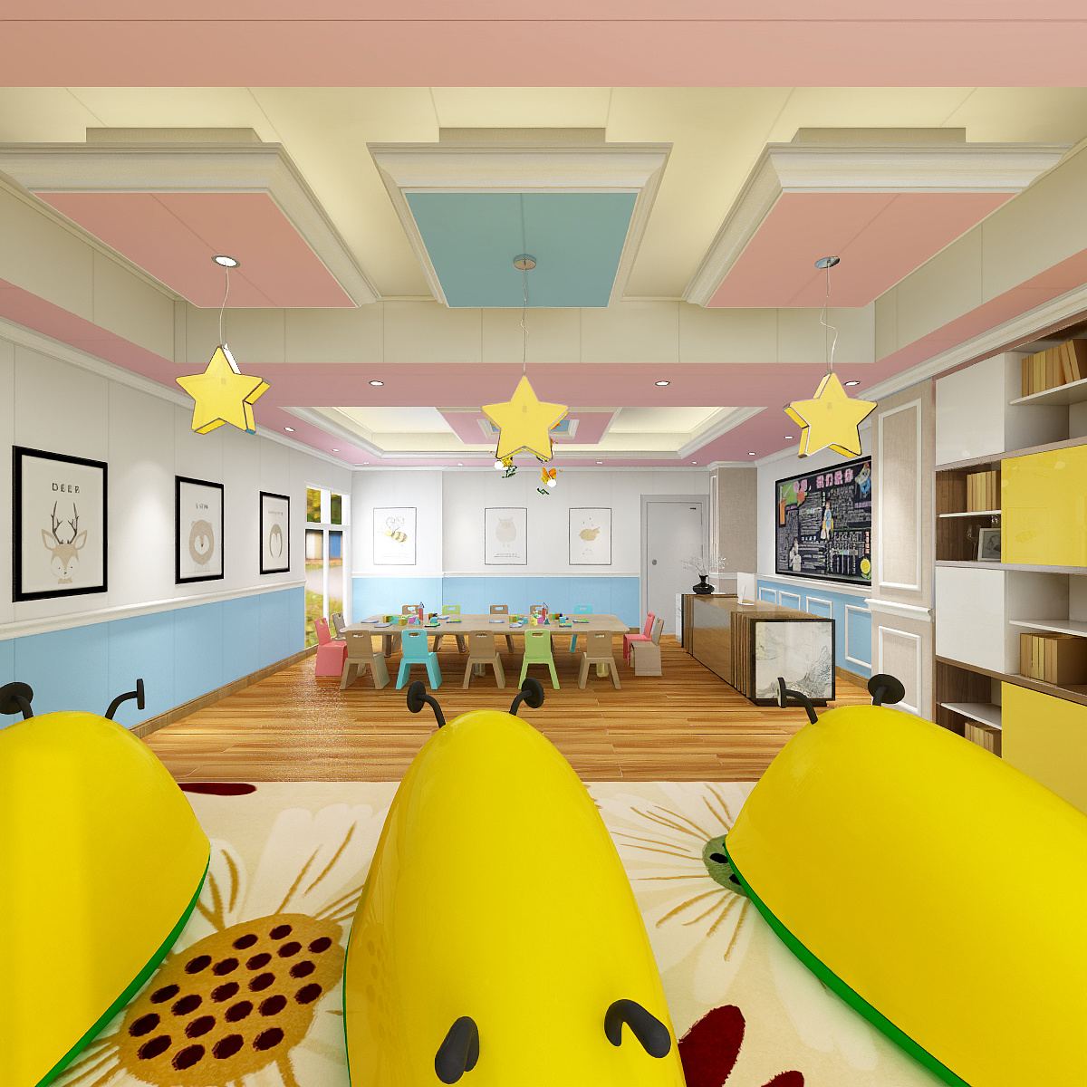 桑美悦家-工装幼儿园一层幼儿园活动厅装修效果图第5张