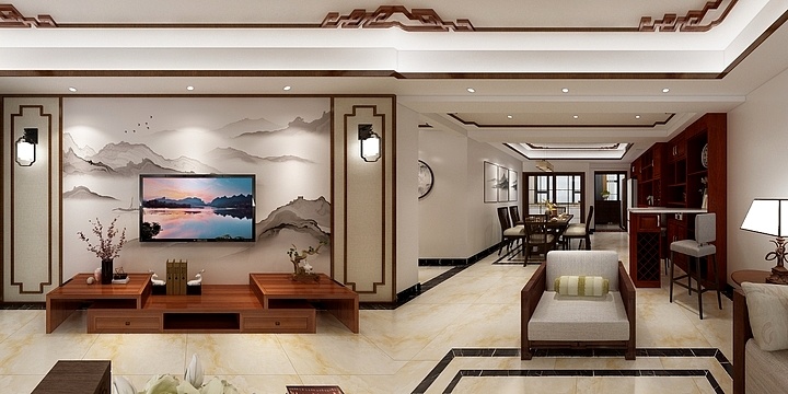 Snn桑尼号-一米阳光设计-中式（人和春天100#01）-装修设计方案