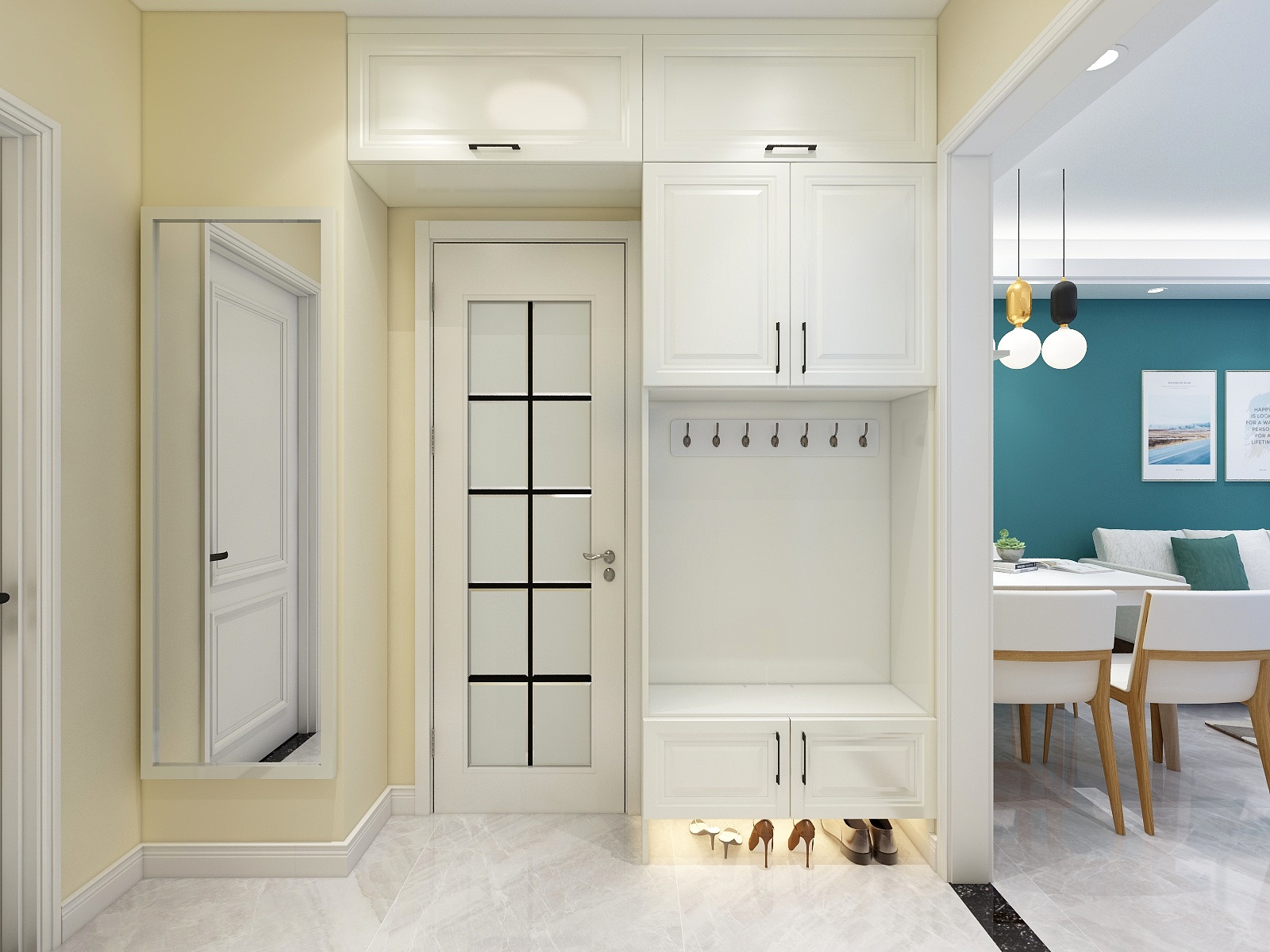 刘安明-59方北欧一居装修效果图