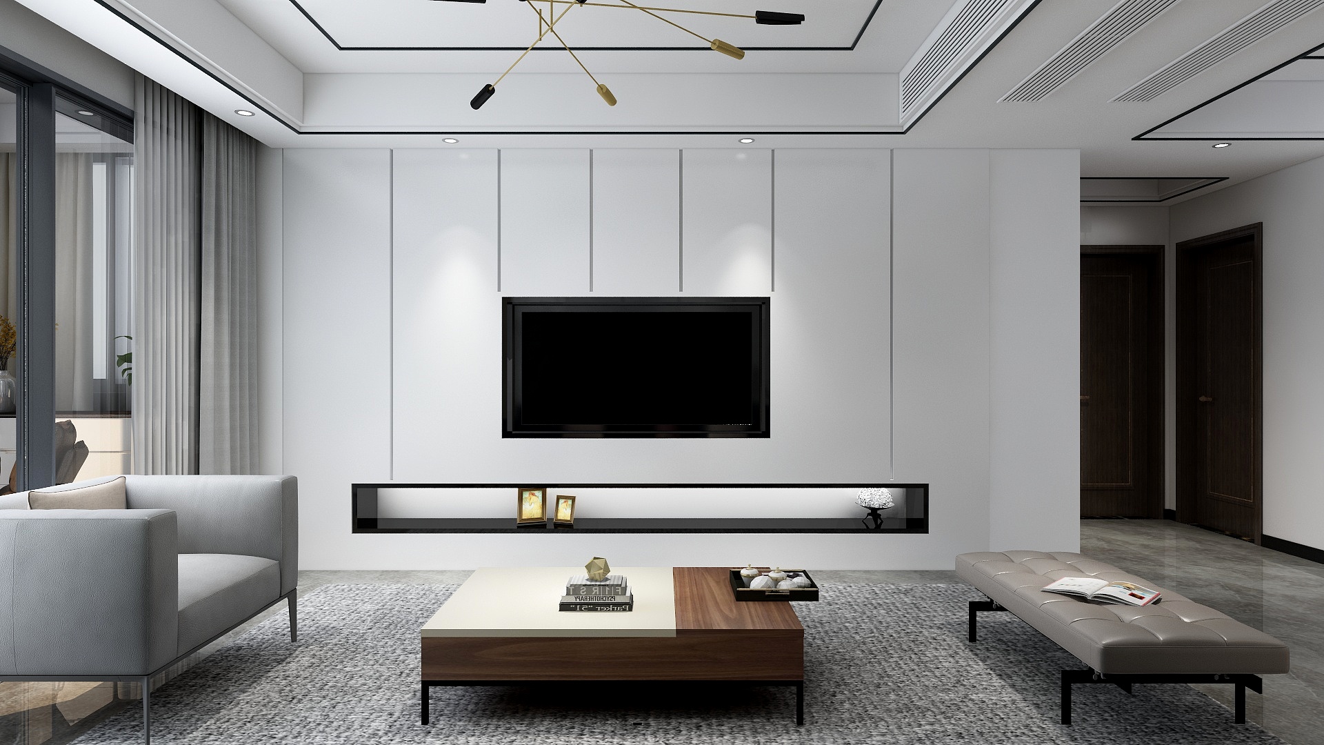 朱晨希-【现代简约灰色调】装修效果图