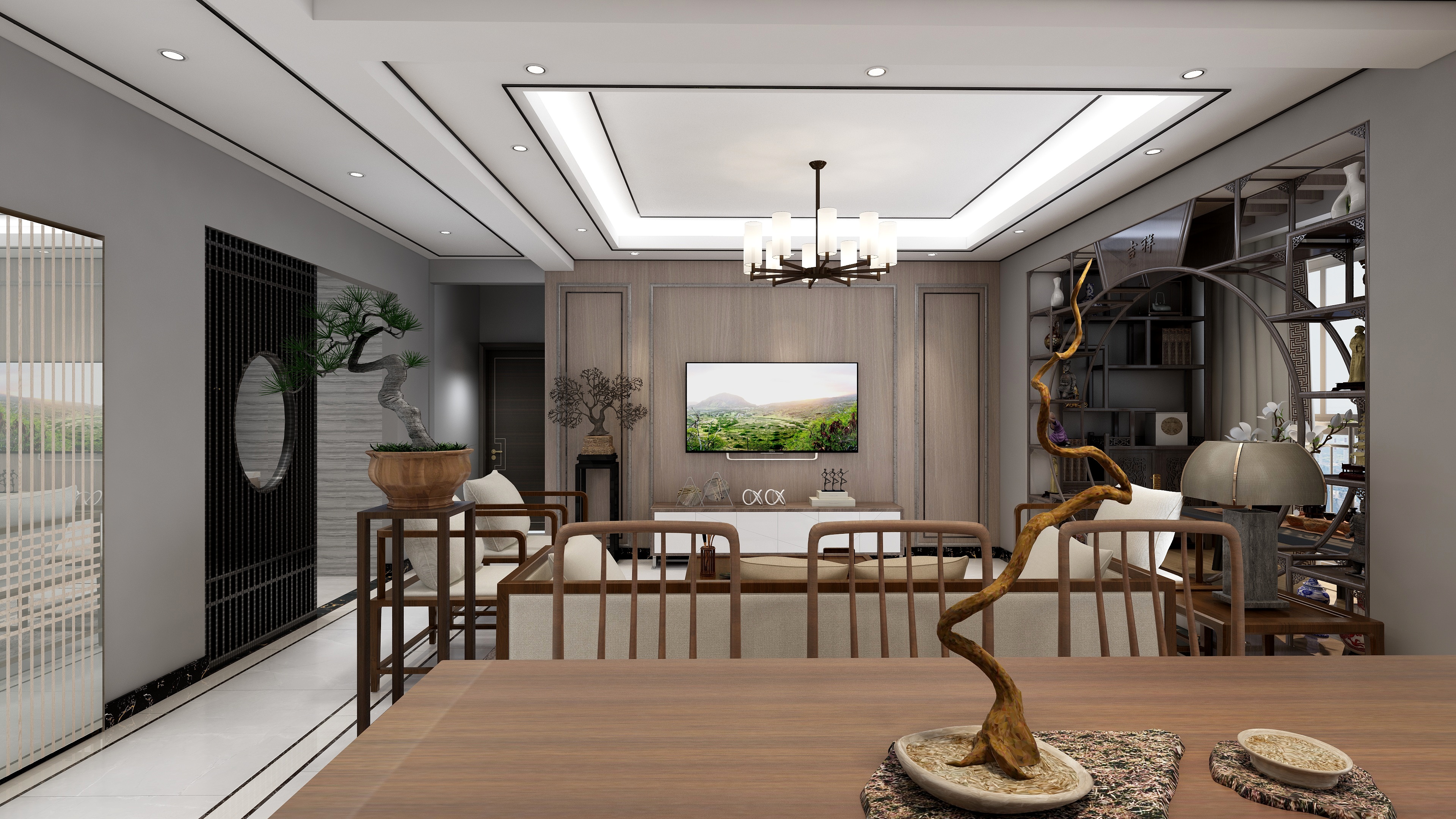 深圳木子工作室-153方新中式三居-副本-装修设计方案