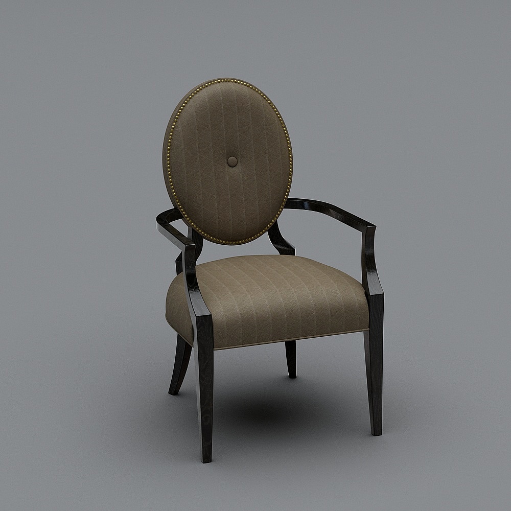 魅丽之光 圆背软包扶手椅3D模型