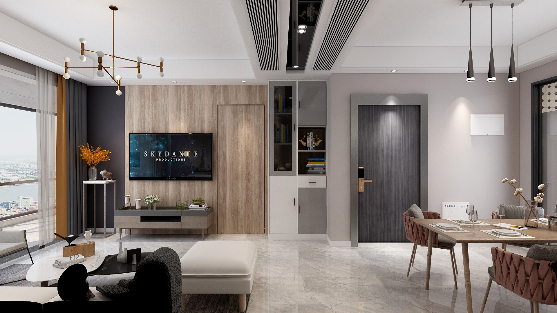 偉度质感空间-92方现代三居装修效果图