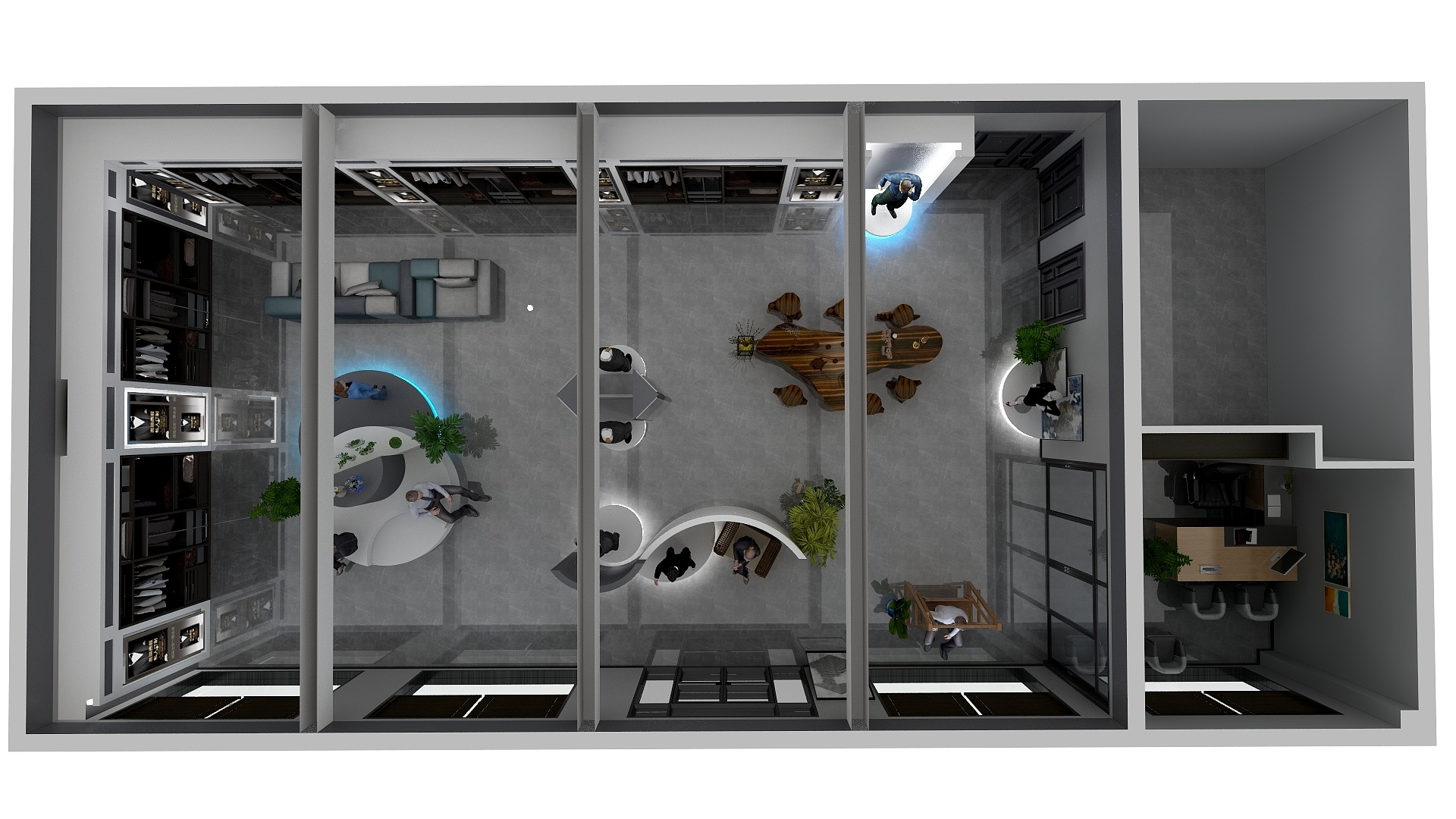 庞皓龙设计事务所-德利尔服装展厅-副本-副本-装修设计方案