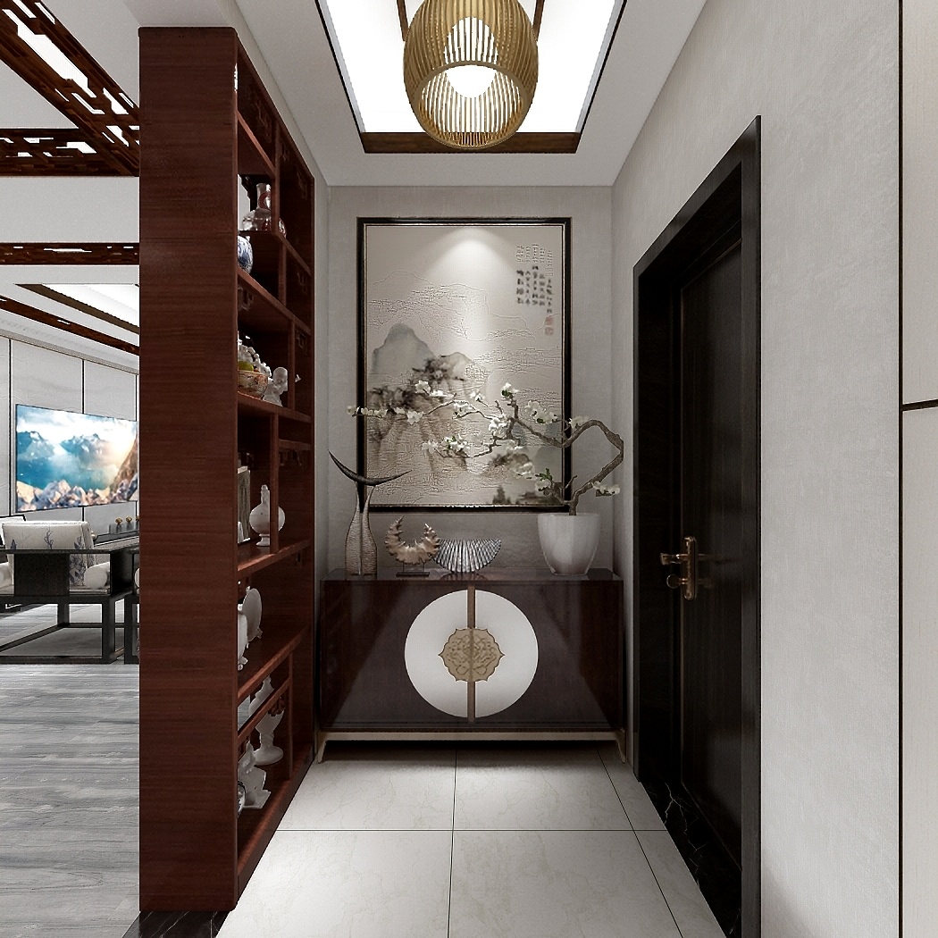 设计师李德方-153方新中式两居装修效果图