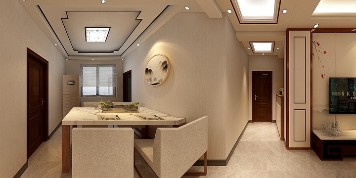 泓烨家居-乐城花园117.14㎡7#G2户型3室3厅1卫1厨-副本-装修设计方案