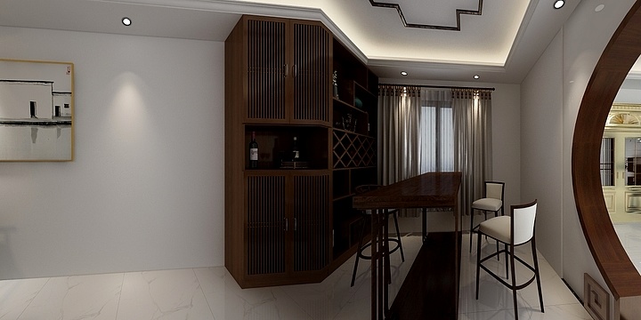 背影pIKh-路店一层新中式-装修设计方案