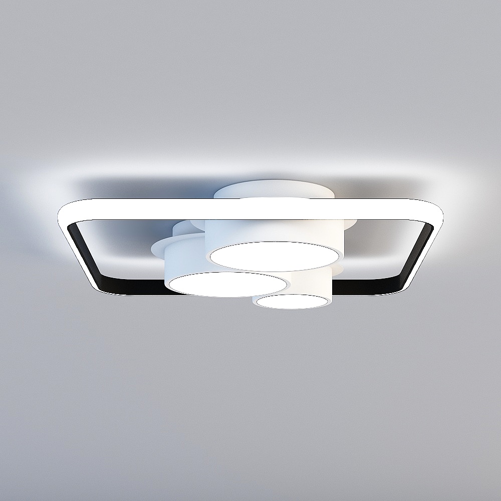 五光十色-北欧极简-吸顶灯-A WZX33376-400方3D模型