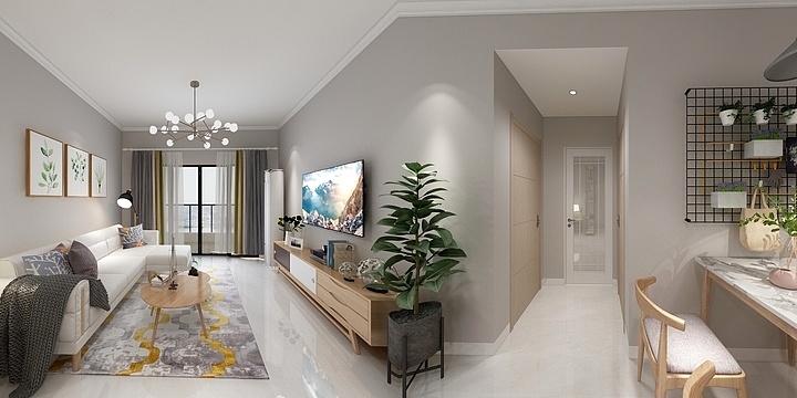 雨竹子-棕榈岛6栋603户型-装修设计方案