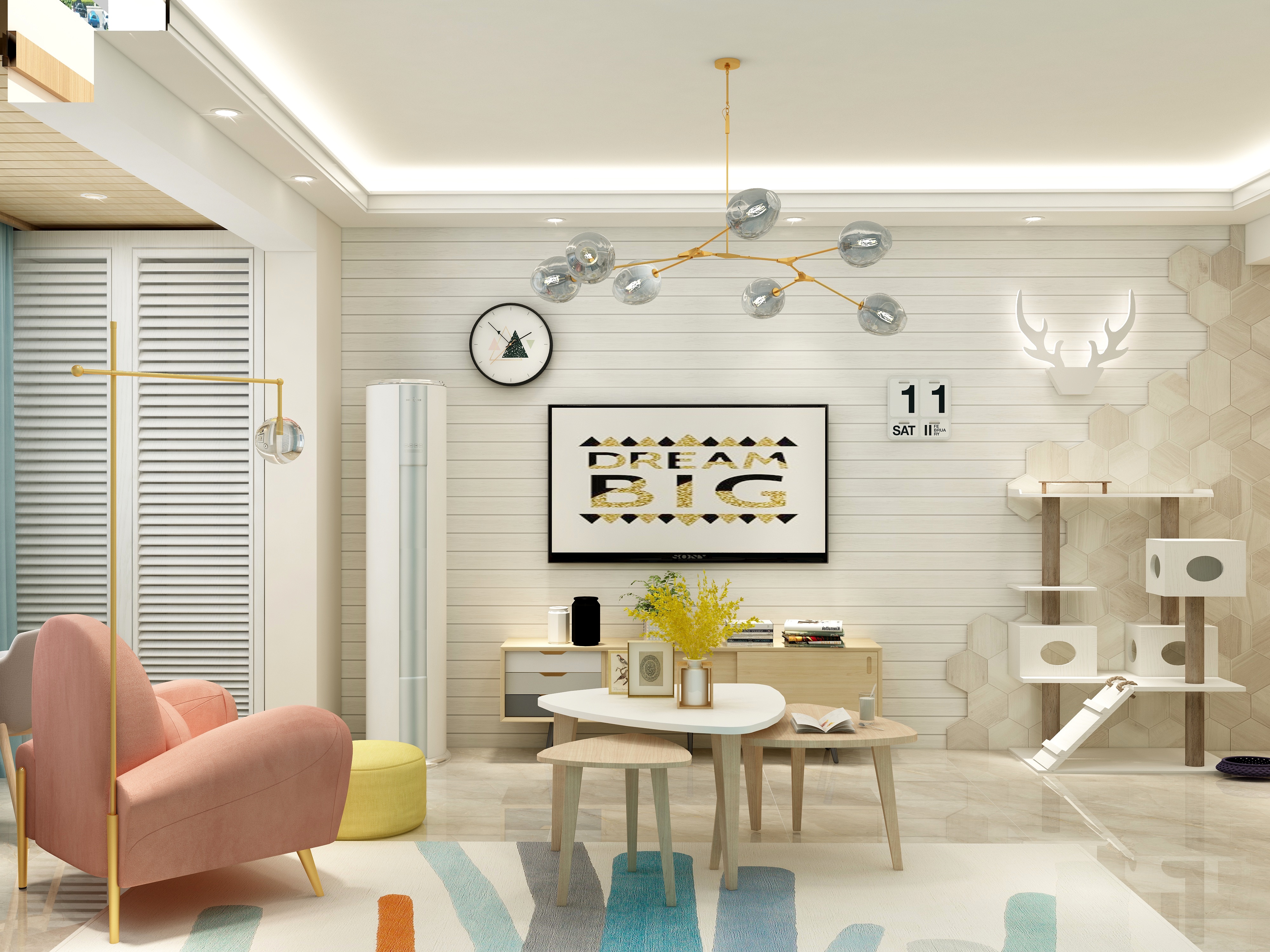 庄育霖-北欧-廊坊大厂耀华佳苑装修效果图