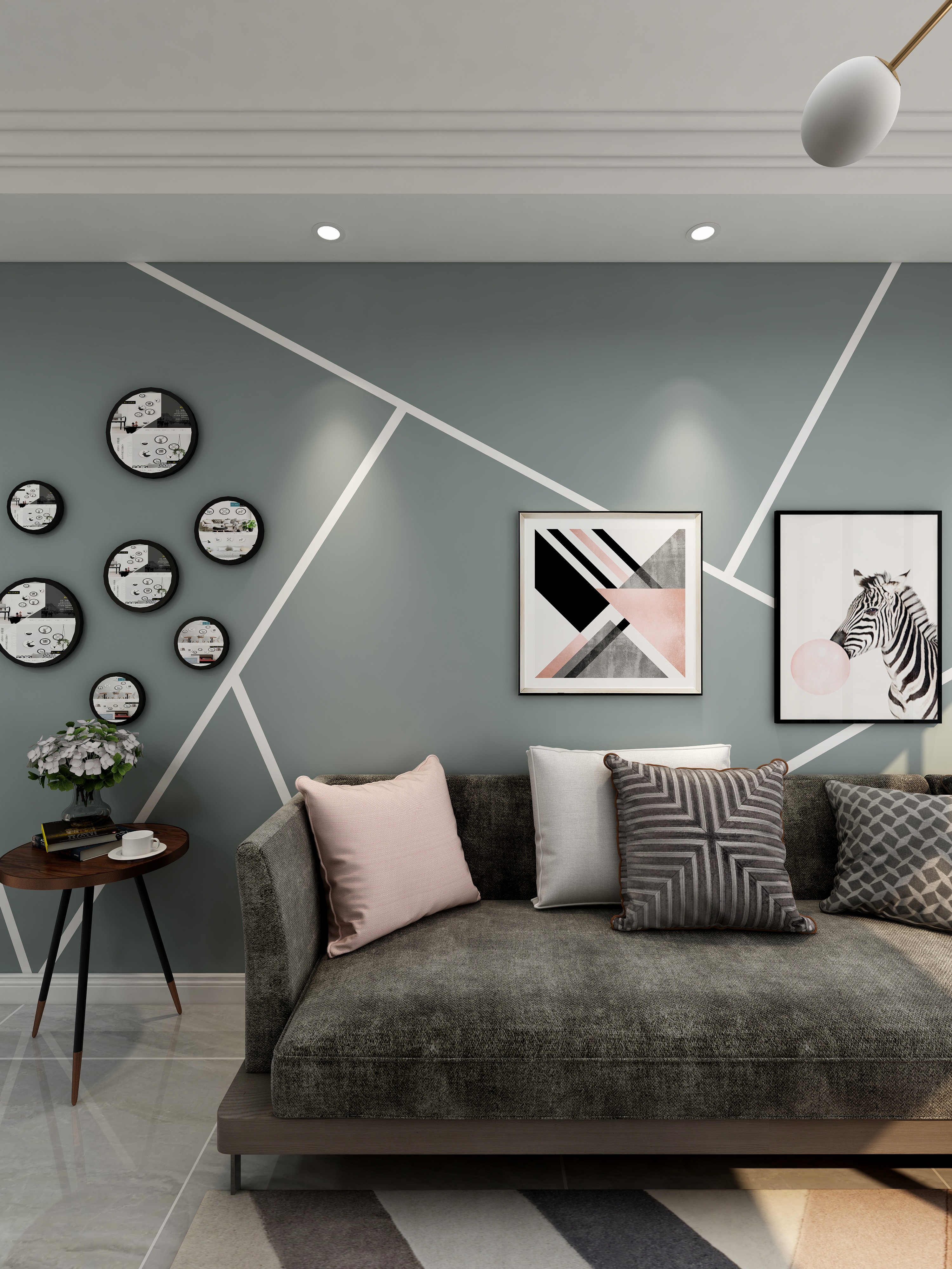 开谷科技开发集团-105方现代三居装修效果图