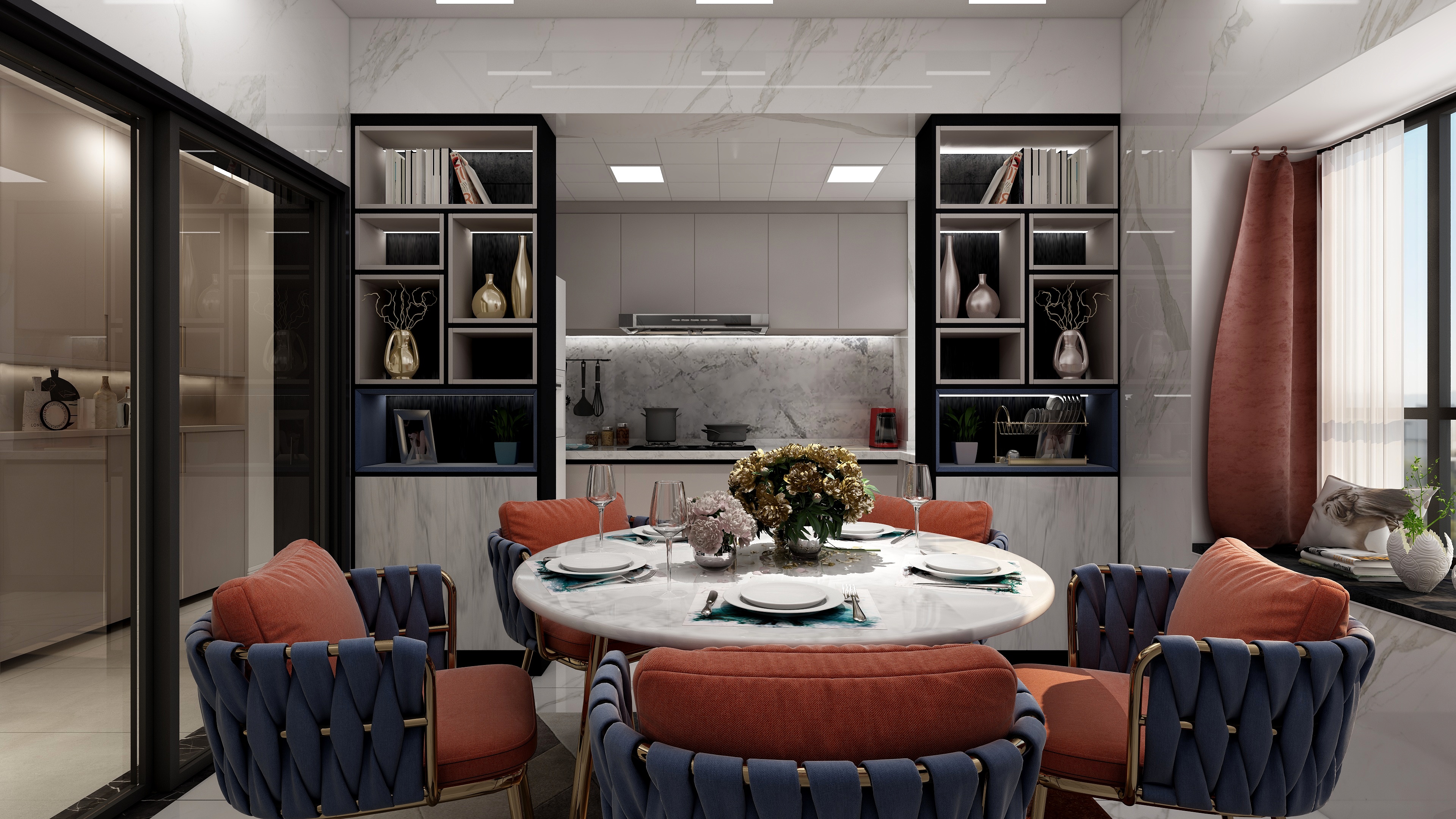 水木芸居设计-现代优雅风《诗里寻》装修效果图